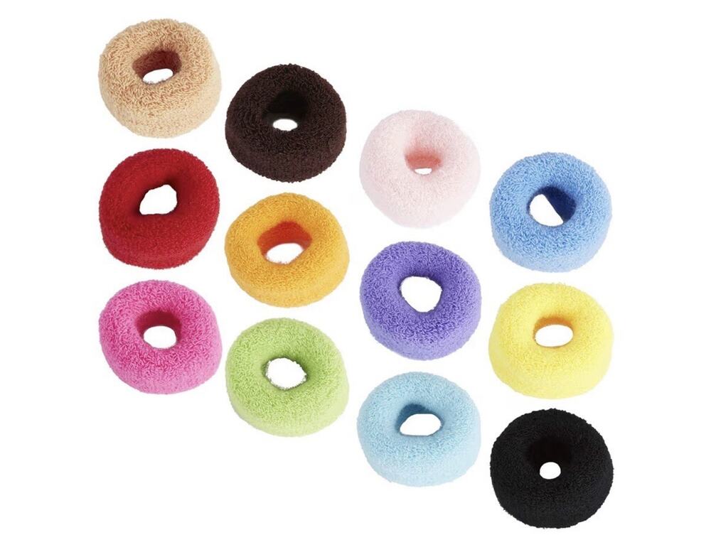 MARY LAVENDER Large Stretch Terry Cloth Hair Ties 12 Pk Multicolor